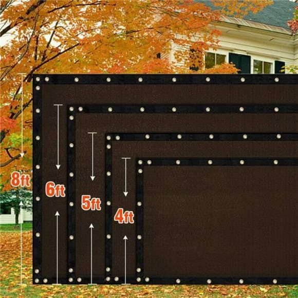 6x50ft Privacy Screen Fence, Garden Windscreen Mesh Shade Sail Net Barrier - Picture 2 of 6